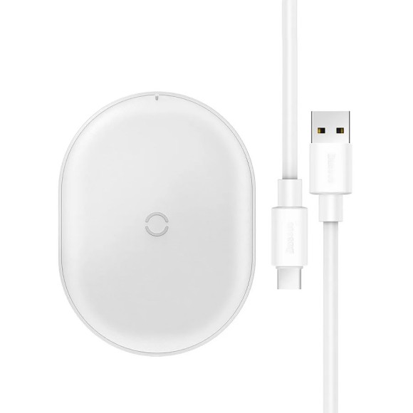 Беспроводное зарядное устройство Baseus Cobble Wireless Charger Белый (WXYS-02) Беспроводное зарядное устройство Baseus Cobble Wireless Charger Белый (WXYS-02)