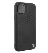 Чехол-накладка для iPhone 12 Mini BMW кожа черный