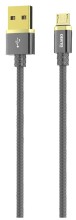 Micro USB OLMIO DELUXE 2,4A 1м серый