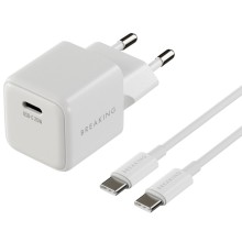 СЗУ Breaking P-11 3A 25W USB-C+кабель USB-C - USB-C белый
