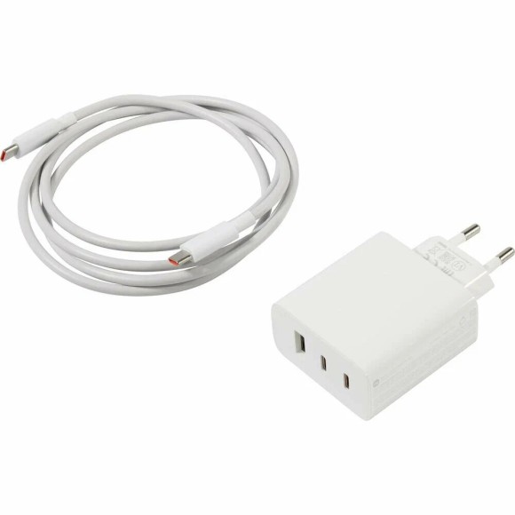 Зарядное устройство Xiaomi 67W GaN Charger 2C1A + кабель Type-C-Type-C белый