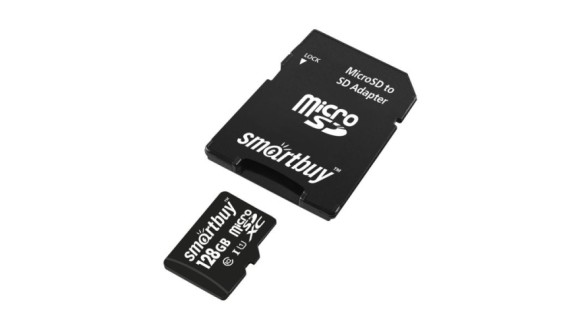 Micro SD SmartBuy 128Gb (Class 10) с адаптером