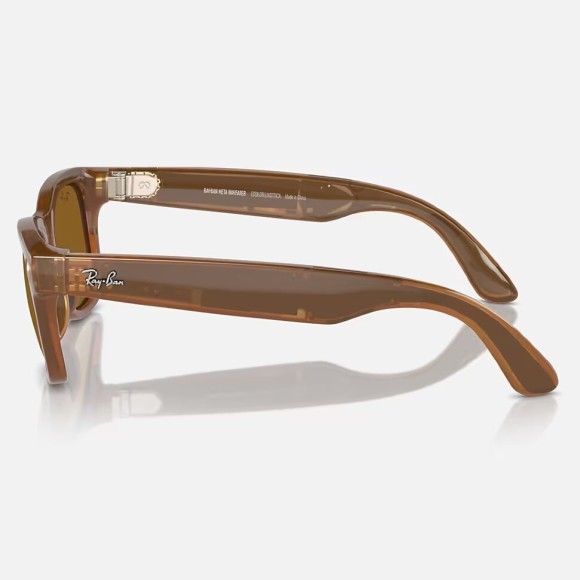 Солнцезащитные очки Ray-Ban Meta Wayfarer RW4008  67068353 — Shiny Caramel Polar Brown Солнцезащитные очки Ray-Ban Meta Wayfarer RW4008  67068353 — Shiny Caramel Polar Brown