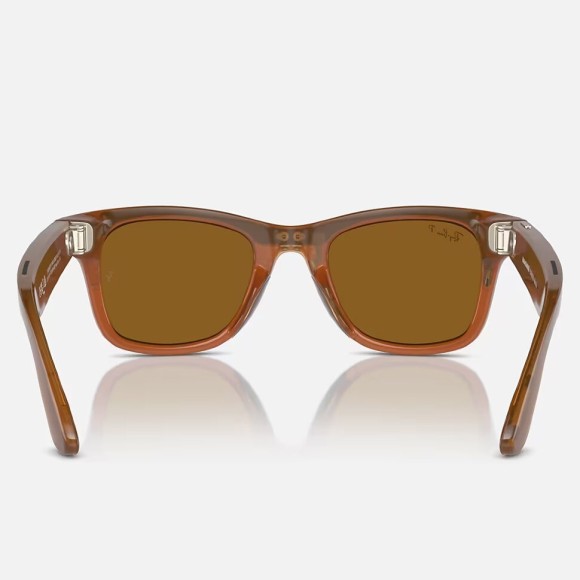 Солнцезащитные очки Ray-Ban Meta Wayfarer RW4008  67068353 — Shiny Caramel Polar Brown Солнцезащитные очки Ray-Ban Meta Wayfarer RW4008  67068353 — Shiny Caramel Polar Brown