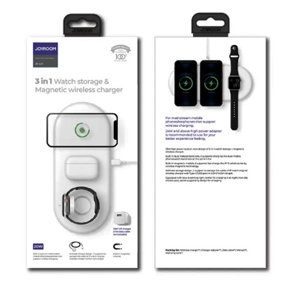 Беспроводная зарядка 3-в-1 Joyroom JR-A27 (iPhone+Apple Watch+AirPods)