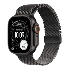 Apple Watch Ultra 3 2025 MF1T4 49mm/L BlackTitanium Case Milanese Black Loop Black Titanium, Black