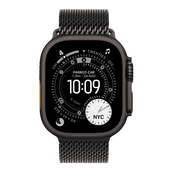 Apple Watch Ultra 3 2025 MF1T4 49mm/L BlackTitanium Case Milanese Black Loop Black Titanium, Black Apple Watch Ultra 3 2025 MF1T4 49mm/L BlackTitanium Case Milanese Black Loop Black Titanium, Black