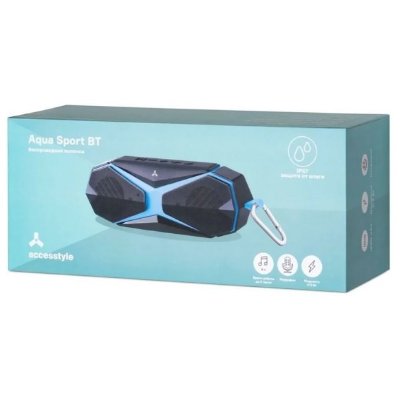 Портативная акустика Accesstyle Aqua Sport BT Черный/Синий Портативная акустика Accesstyle Aqua Sport BT Черный/Синий