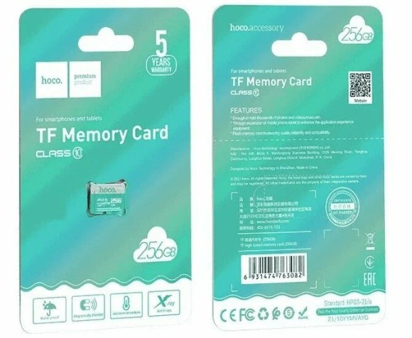 Micro SDHC Hoco 256Gb (Class 10)