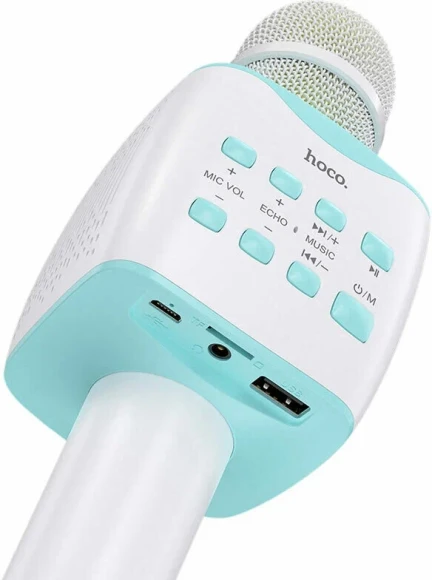 Караоке микрофон Hoco BK5 голубой Караоке микрофон Hoco BK5 голубой