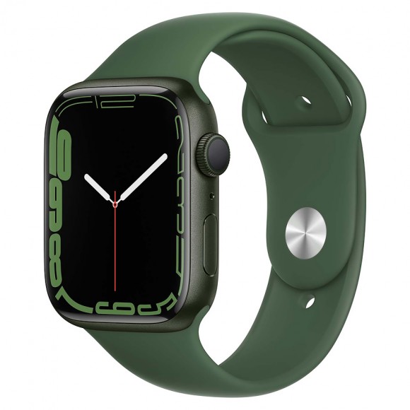 Часы Apple Watch Series 7 GPS 45mm Aluminum Case with Sport Band (MKN73RU/A) (зеленый, Зеленый)