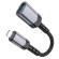 Adapter Lightning to USB-A female  USB2.0  UA24 серый метал