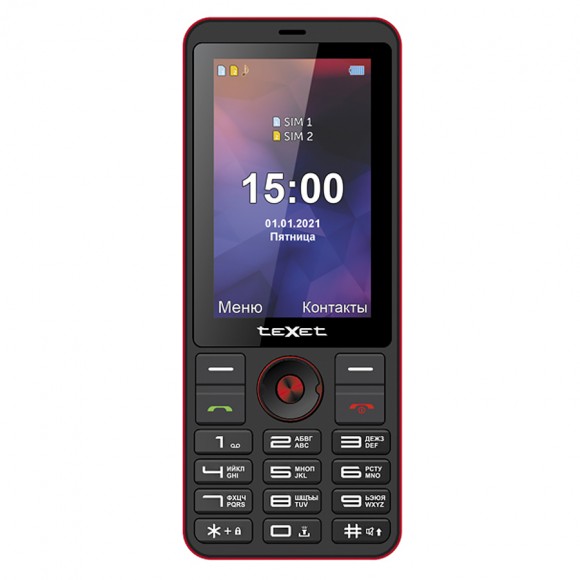 Телефон teXet TM-321 (черно-красный)