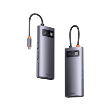 Разветвитель Хаб USB-концентратор Baseus Metal Gleam Series 6-in-1 Multifunctional Type-C HUB Dockin