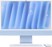 Моноблок Apple iMac 24" (2024) Retina 4,5K M4 (8Core CPU) 16Gb/256Gb ( MWUF3) Blue (Blue)
