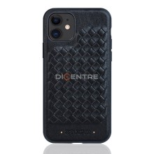 Чехол-накладка Apple iPhone 11 Santa Barbara Ravel плетение кожа черный