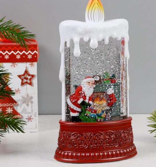Светильник свечка с Дед Морозом