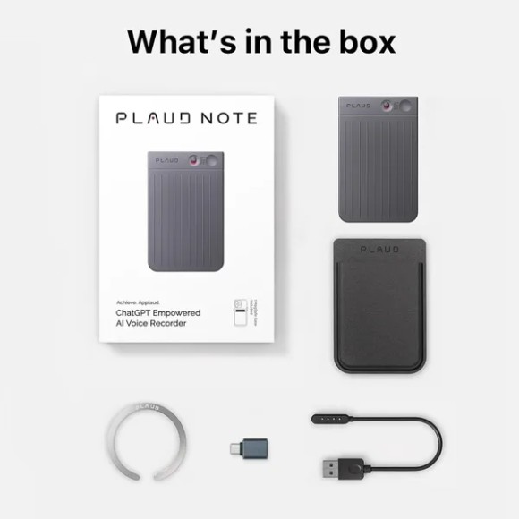 Диктофон с искусственным интеллектом ChatGPT PLAUD Note AI (Серый) Диктофон с искусственным интеллектом ChatGPT PLAUD Note AI (Серый)