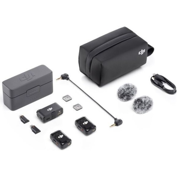 Беспроводной микрофон DJI Mic 2 (2 TX + 1 RX + Charging Case) (Черный)