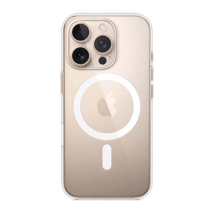 Чехол-накладка для iPhone 16 Pro Clear Case MagSafe прозрачный