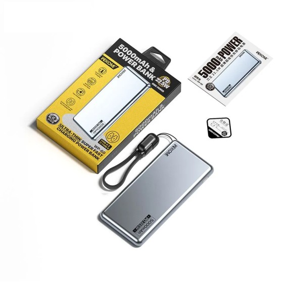 Аккумулятор WEKOME WP-60 5000 mAh серебро