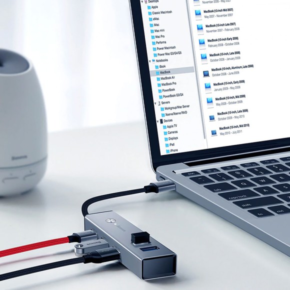 Хаб Baseus Cube Type-C to 5 USB - Dark Gray (CAHUB-D0G) Хаб Baseus Cube Type-C to 5 USB - Dark Gray (CAHUB-D0G)