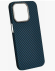 Чехол-накладка для iPhone 15 Pro Max PiBlue DROP сине-черный