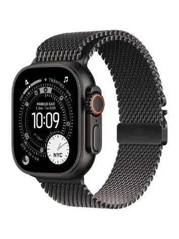 Умные часы Apple Watch Ultra 3 2025 49mm/M BlackTitanium Case Milanese Black Loop (Black Titanium, Black)