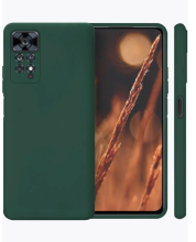 Чехол-накладка Xiaomi Redmi Note 11 Pro Breaking силикон с микрофиброй темно-зеленый