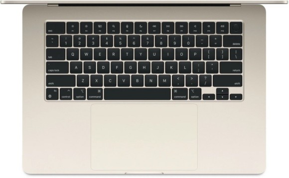 Ноутбук Apple MacBook Air 15 2023 2880x1864, Apple M2, RAM 8 ГБ, SSD 512 ГБ, Apple graphics 10-core, macOS, MQKV3, Starlight, английская раскладка(без RuStore) (Starlight)