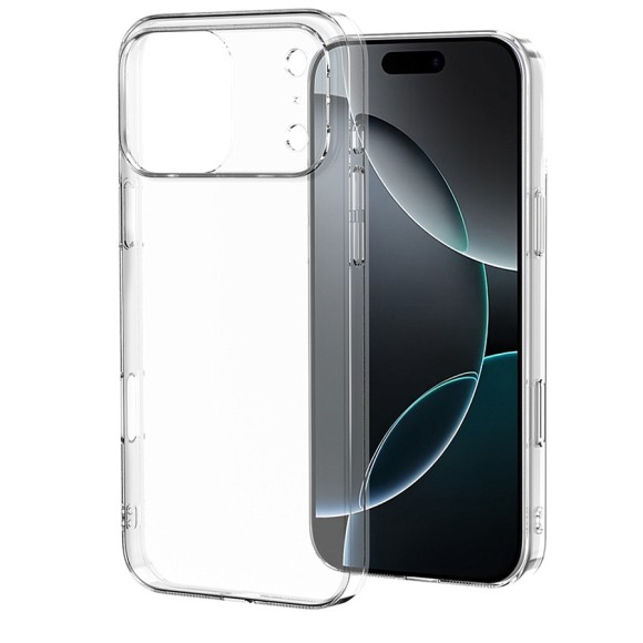 Чехол-накладка для iPhone 17 Pro Hoco силикон прозрачный Чехол-накладка для iPhone 17 Pro Hoco силикон прозрачный