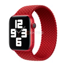 Ремешок для Apple Watch 42/44/45 мм M силикон плетеный красный