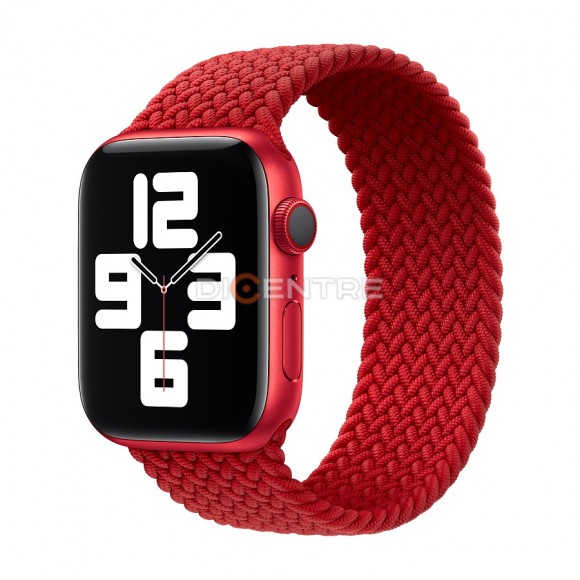 Ремешок для Apple Watch 42/44/45 мм M силикон плетеный красный