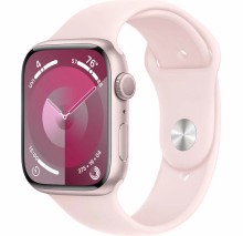 Умные часы Apple Watch Series 9 GPS 41мм/S/M MR933 корпус розовый Sport Band ремешок  (Розовый, Нежно-розовый)