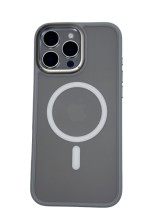 Чехол-накладка для iPhone 16 Pro Max Momax Play Magnetic Case Aluminum  Gray