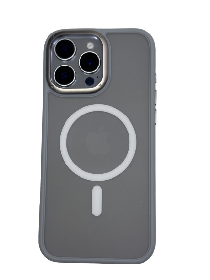 Чехол-накладка для iPhone 16 Pro Max Momax Play Magnetic Case Aluminum  Gray