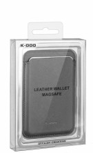 Чехол бумажник K-DOO Leather Wallet Magsafe серый