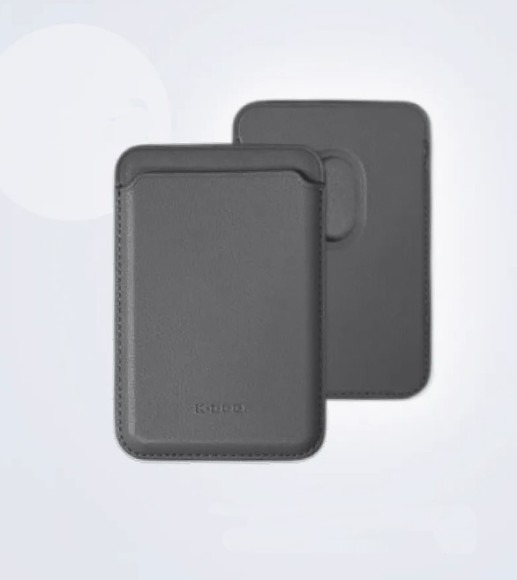 Чехол бумажник K-DOO Leather Wallet Magsafe серый