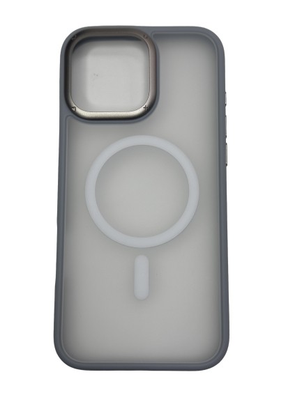 Чехол-накладка для iPhone 16 Pro Momax Play Magnetic Case Aluminum  Gray