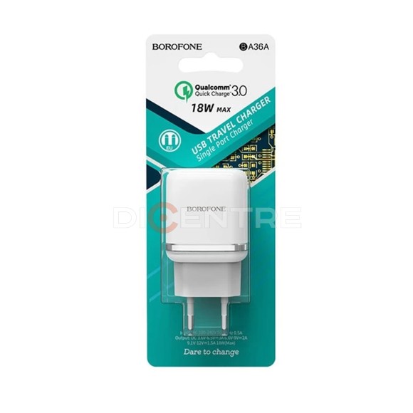 СЗУ Borofone USB 3.0A BA36A 18W белый
