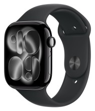 Умные часы Apple Watch Series 11 46mm/M/L MEUX4  Jet Black Aluminum Case with Black Sport Band (Jet Black, Black)