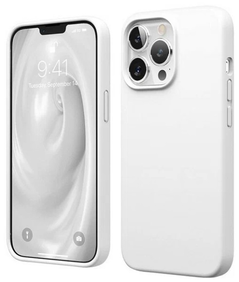 Чехол-накладка для iPhone 14 Pro Max Silicone Case белый