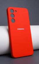 Чехол-накладка Samsung A54 Breaking силикон с микрофиброй красный