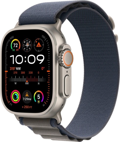 Умные часы Apple Watch Ultra 2 MREK3 49мм/S Titanium Case GPS + Cellular,  Alpine Loop Blue (Синий)