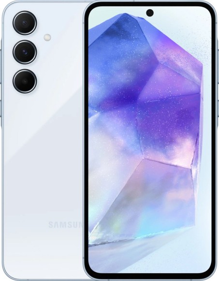 Смартфон Samsung A556E/DS Galaxy A55 12/256Gb 5G Slim box, Dual: nano SIM + eSIM, не РСТ (Ice Blue)