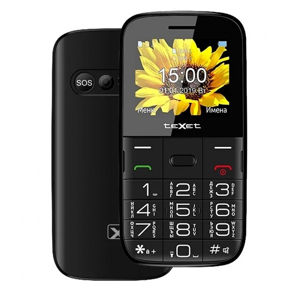 Телефон teXet TM-B227  (черный)