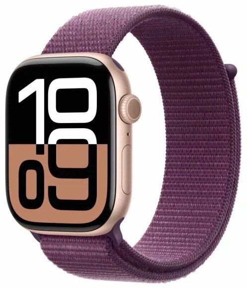 Умные часы Apple Watch Series 10 42мм MWWK3 Case Rose Gold Aluminum with Plum Sport Loop (Rose Gold, Plum) Умные часы Apple Watch Series 10 42мм MWWK3 Case Rose Gold Aluminum with Plum Sport Loop (Rose Gold, Plum)