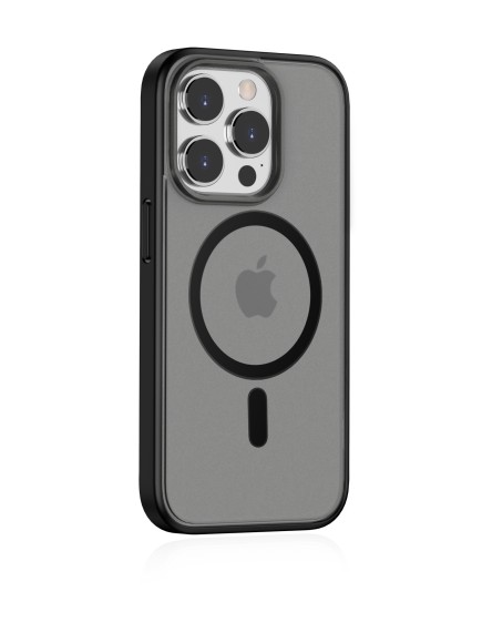 Чехол-накладка для iPhone 14 Pro Breaking Color Magsafe черный