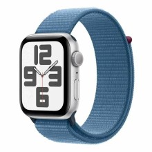 Умные часы Apple Watch Series SE 2023 Aluminium Case GPS 40мм MRE33  корпус серебристый Sport Loop ремешок  (Серебристый, Зимний синий)