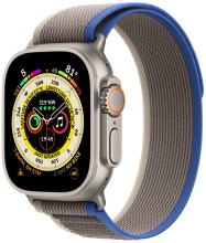 Умные часы Apple Watch Ultra MQFV3 49 мм/M/L Titanium Case Cellular, титановый/сине-серый Trail Loop (Синий, Серый)